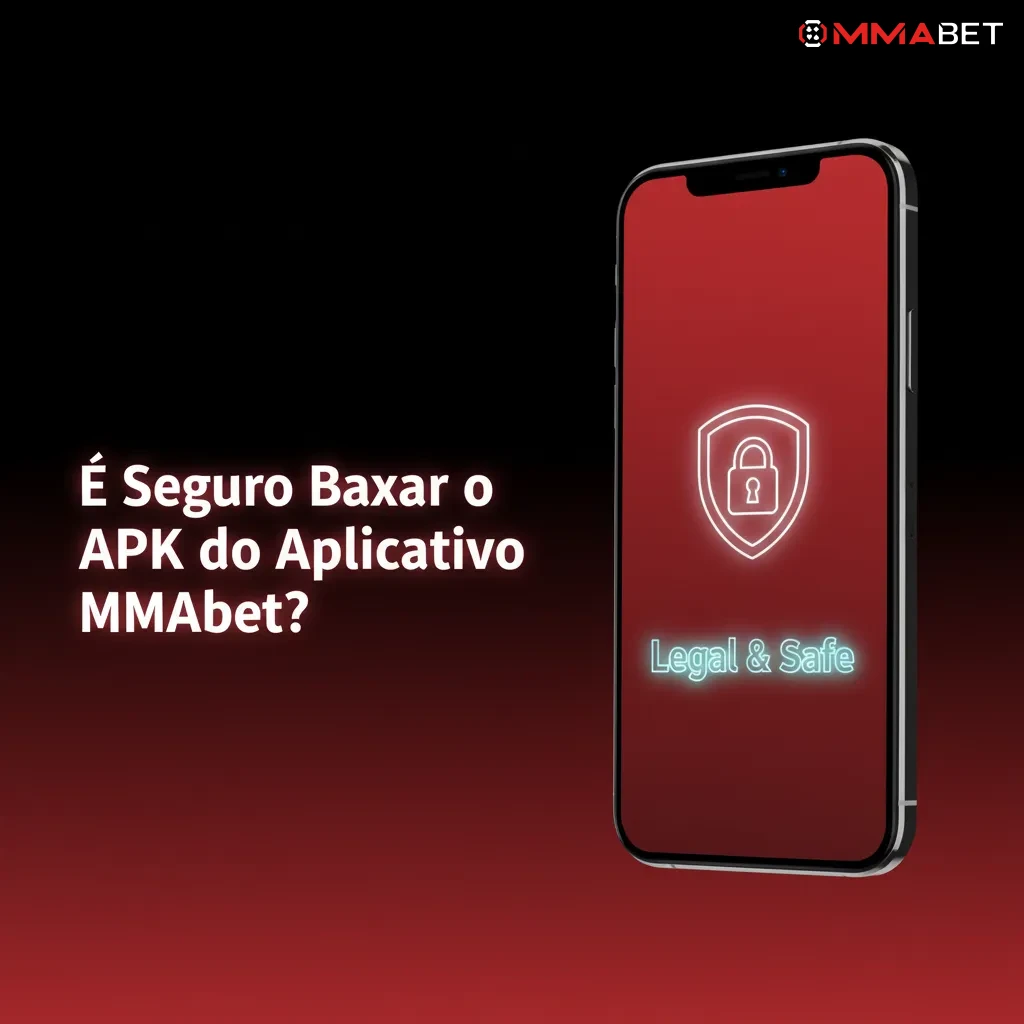 Smartphone com cadeado e selo SSL, indicando download seguro do APK MMAbet pelo site oficial.