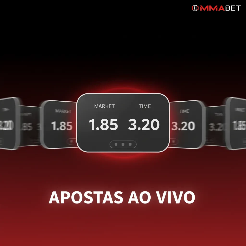 Painel de apostas ao vivo com partidas em andamento, odds em tempo real, estatísticas e botão de cash out.