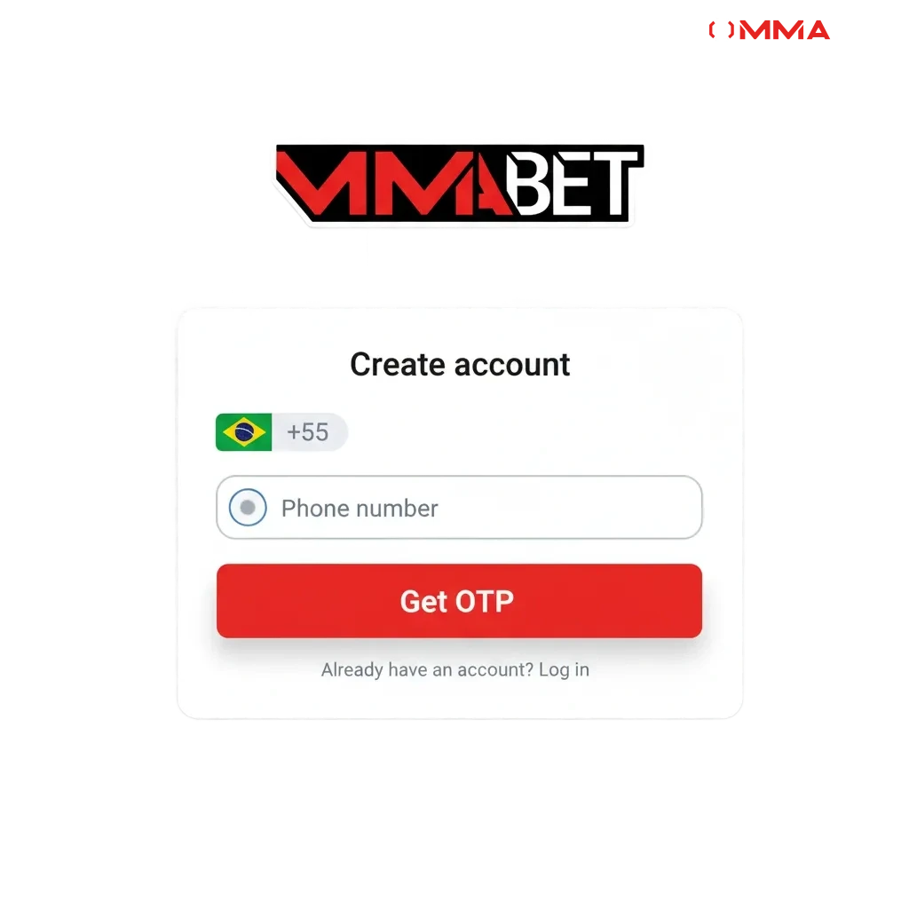 Fluxo de cadastro, login e verificação da MMAbet, com suporte no Brasil e bônus de boas-vindas no site e app.