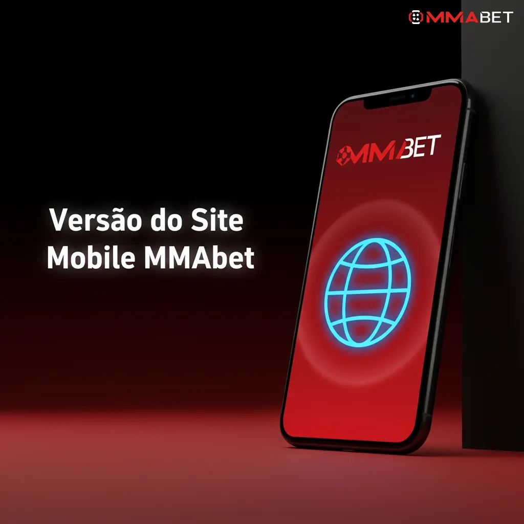 Site mobile MMAbet aberto em smartphone ou tablet, com apostas, cassino, Pix e cash out no navegador, sem instalar app.